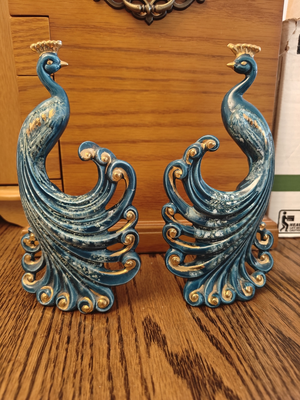 Peacock Figurines Set Of 2